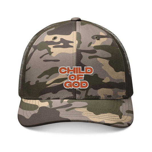 Embroidered Camo Child of God Hat