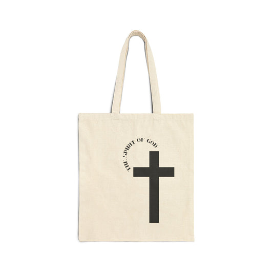 Spirit of God Cross Tote Bag with Roman’s 8:9 Scripture