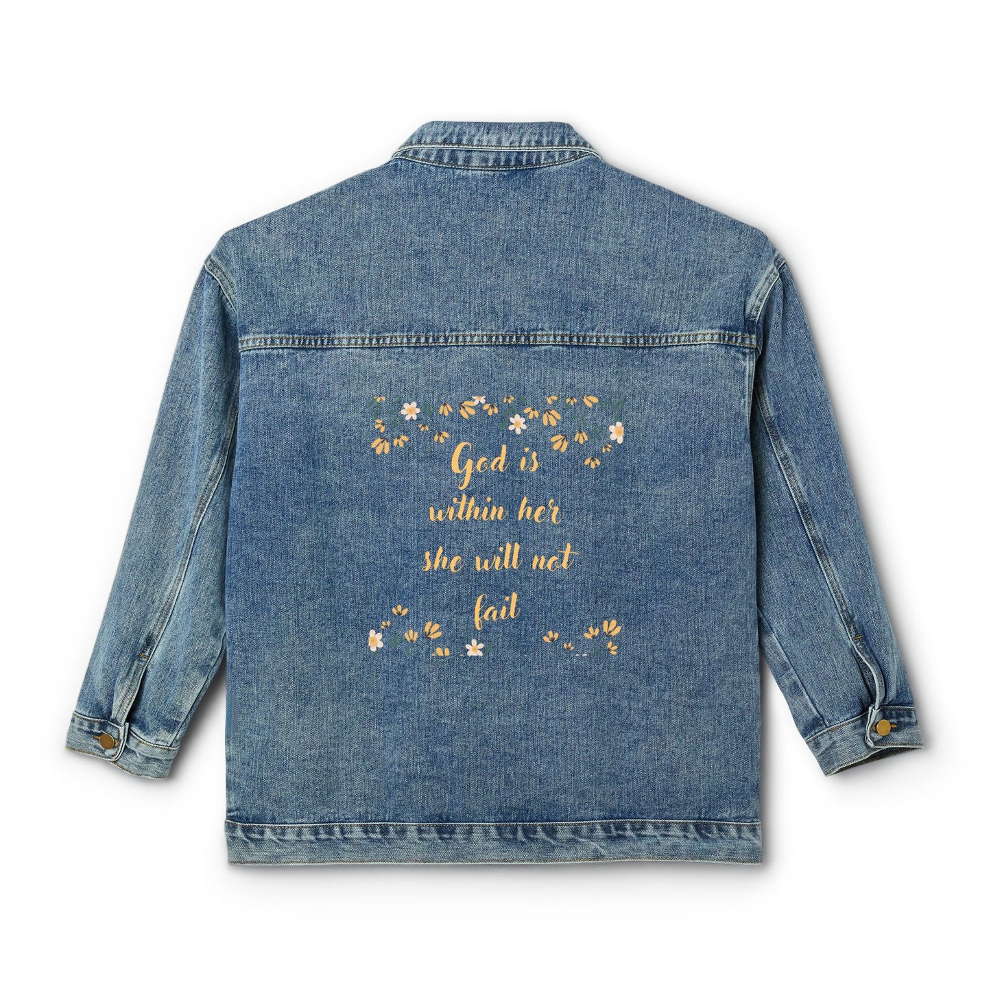 Women's God is Within Her Denim Jacket